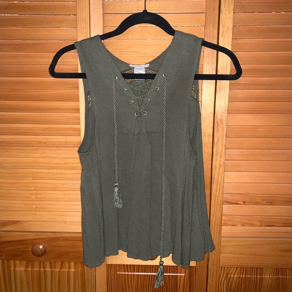 Flowy Green Tank Top - Picture 1 of 3